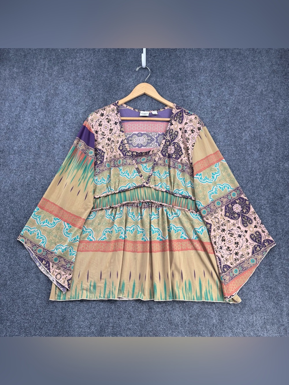 Cato Colorful Angelcore Boho Fairy Tunic Top Bell Sleeves Women’s Plus 26/28